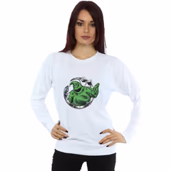 Disney - Sweat NIGHTMARE BEFORE CHRISTMAS ROLL THE DICE - Femme (Blanc)