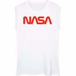 NASA - T-shirt AERONAUTICS AND SPACE - Femme (Blanc)