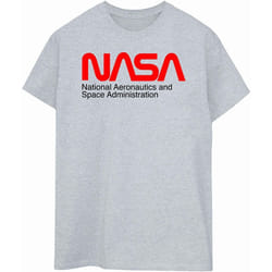 NASA - T-shirt AERONAUTICS AND SPACE - Femme (Gris chiné)