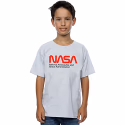 NASA - T-shirt AERONAUTICS AND SPACE - Garçon (Gris chiné)