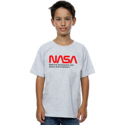 NASA - T-shirt AERONAUTICS AND SPACE - Garçon (Gris chiné)