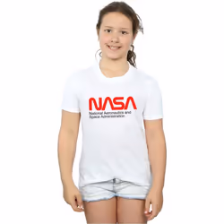 NASA - T-shirt AERONAUTICS AND SPACE - Fille (Blanc)
