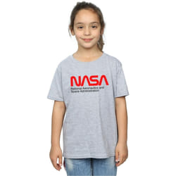 NASA - T-shirt AERONAUTICS AND SPACE - Fille (Gris chiné)