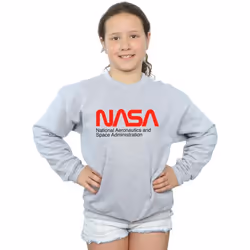 NASA - Sweat AERONAUTICS AND SPACE - Fille (Gris chiné)