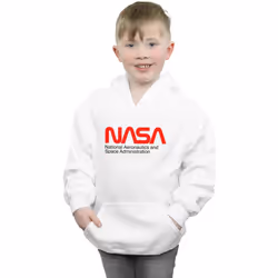 NASA - Sweat à capuche AERONAUTICS AND SPACE - Garçon (Blanc)