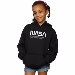 NASA - Sweat à capuche AERONAUTICS AND SPACE - Fille (Noir)