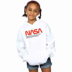 NASA - Sweat à capuche AERONAUTICS AND SPACE - Fille (Blanc)