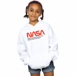 NASA - Sweat à capuche AERONAUTICS AND SPACE - Fille (Blanc)