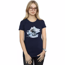 Star Wars - T-shirt AT-AT - Femme (Bleu marine)