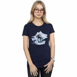 Star Wars - T-shirt AT-AT - Femme (Bleu marine)