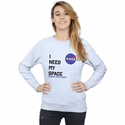 NASA - Sweat NEED MY SPACE - Femme (Gris chiné)