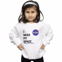 NASA - Sweat NEED MY SPACE - Fille (Blanc)