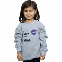 NASA - Sweat NEED MY SPACE - Fille (Gris chiné)