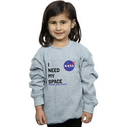 NASA - Sweat NEED MY SPACE - Fille (Gris chiné)