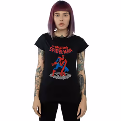 Marvel - T-shirt THE AMAZING SPIDER-MAN - Femme (Noir)