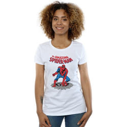 Marvel - T-shirt THE AMAZING SPIDER-MAN - Femme (Blanc)