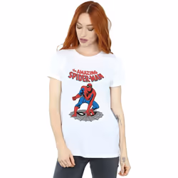 Marvel - T-shirt THE AMAZING SPIDER-MAN - Femme (Blanc)
