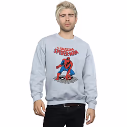Marvel - Sweat THE AMAZING SPIDER-MAN - Homme (Gris chiné)