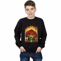 Marvel - Sweat WHO IS THE - Garçon (Noir)