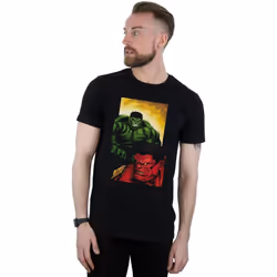 Marvel - T-shirt RED VS GREEN - Homme (Noir)
