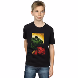 Marvel - T-shirt RED VS GREEN - Garçon (Noir)