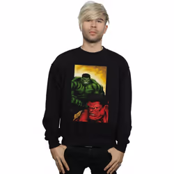 Marvel - Sweat RED VS GREEN - Homme (Noir)