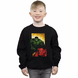 Marvel - Sweat RED VS GREEN - Garçon (Noir)