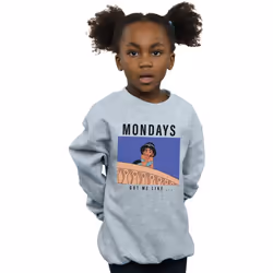 Disney Princess - Sweat MONDAYS GOT ME LIKE - Fille (Gris chiné)