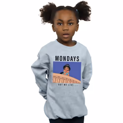 Disney Princess - Sweat MONDAYS GOT ME LIKE - Fille (Gris chiné)
