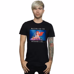 Disney Princess - T-shirt WAITING FOR THE WEEKEND - Homme (Noir)