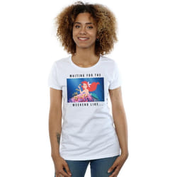 Disney Princess - T-shirt WAITING FOR THE WEEKEND - Femme (Blanc)