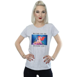 Disney Princess - T-shirt WAITING FOR THE WEEKEND - Femme (Gris chiné)