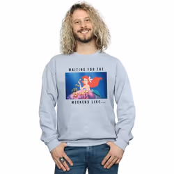 Disney Princess - Sweat WAITING FOR THE WEEKEND - Homme (Gris chiné)