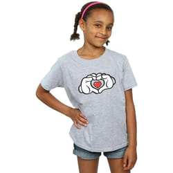 Disney - T-shirt - Fille (Gris chiné)
