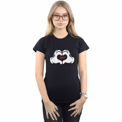 Disney - T-shirt LOVES YOU - Femme (Noir)