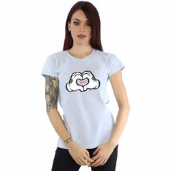 Disney - T-shirt LOVES YOU - Femme (Gris chiné)
