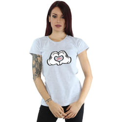 Disney - T-shirt LOVES YOU - Femme (Gris chiné)