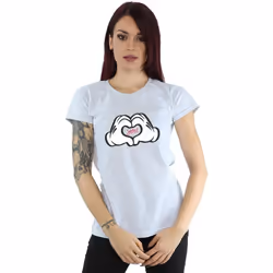 Disney - T-shirt LOVES YOU - Femme (Gris chiné)