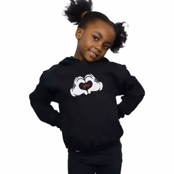 Disney - Sweat à capuche LOVES YOU - Fille (Noir)