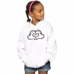 Disney - Sweat à capuche LOVES YOU - Fille (Blanc)