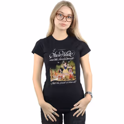Disney - T-shirt AND THE SEVEN DWARFS - Femme (Noir)