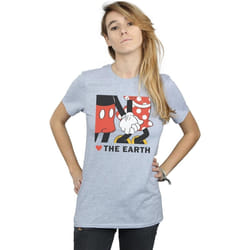 Disney - T-shirt HEART THE EARTH - Femme (Gris chiné)