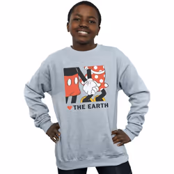Disney - Sweat HEART THE EARTH - Garçon (Gris chiné)