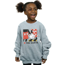 Disney - Sweat HEART THE EARTH - Fille (Gris chiné)
