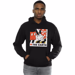 Disney - Sweat à capuche HEART THE EARTH - Homme (Noir)