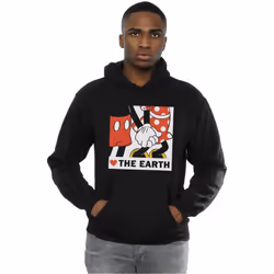 Disney - Sweat à capuche HEART THE EARTH - Homme (Noir)