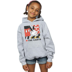 Disney - Sweat à capuche HEART THE EARTH - Fille (Gris chiné)