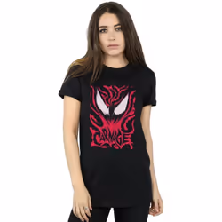 Marvel - T-shirt CARNAGE - Femme (Noir)