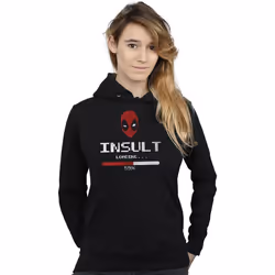 Marvel - Sweat à capuche INSULT LOADING - Femme (Noir)