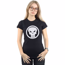Marvel - T-shirt THE PUNISHER SKULL CIRCLE - Femme (Noir)